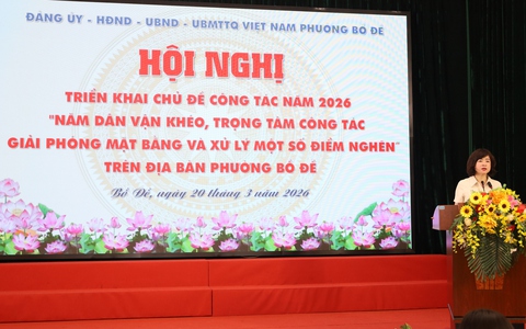 Phường Bồ Đề triển khai chủ đề công tác năm 2026: “Năm dân vận khéo – trọng tâm công tác giải phóng mặt bằng và xử lý một số điểm nghẽn”