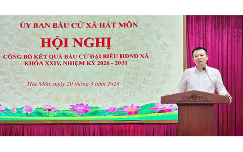 XÃ HÁT MÔN CÔNG BỐ KẾT QUẢ BẦU CỬ