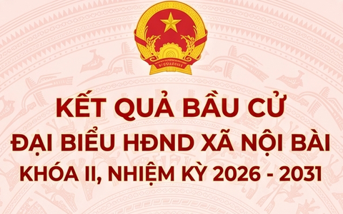 QUYẾT ĐỊNH CÔNG BỐ DANH SÁCH NHỮNG NGƯỜI TRÚNG CỬ ĐẠI BIỂU HĐND XÃ NỘI BÀI KHÓA II, NHIỆM KỲ 2026 - 2031