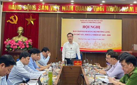 PHƯỜNG LÁNG TỔ CHỨC HỘI NGHỊ LẦN THỨ SÁU BAN CHẤP HÀNH ĐẢNG BỘ KHÓA I, NHIỆM KỲ 2025 – 2030