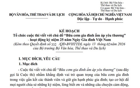 Xã Phù Đổng triển khai hưởng ứng Cuộc thi viết với chủ đề “Bữa cơm gia đình ấm áp yêu thương” nhân kỷ niệm 25 năm Ngày Gia đình Việt Nam (28/6/2001 – 28/6/2026)