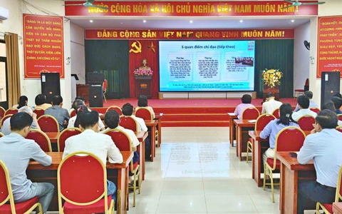 Phường Tùng Thiện tham dự trực tuyến hội nghị triển khai chương trình hành động thực hiện Nghị quyết số 02 của Bộ Chính trị về 