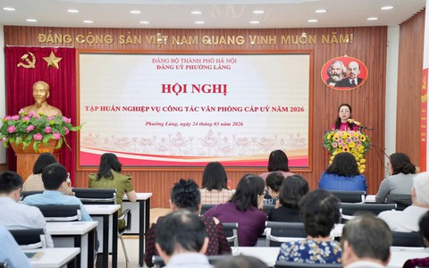 PHƯỜNG LÁNG TẬP HUẤN NGHIỆP VỤ CÔNG TÁC VĂN PHÒNG CẤP ỦY NĂM 2026, ĐẨY MẠNH CHUYỂN ĐỔI SỐ