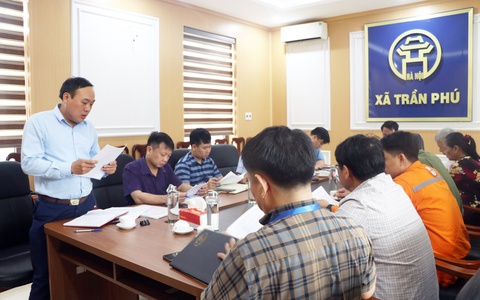 Hội nghị triển khai kế hoạch tổ chức cưỡng chế, buộc khắc phục hậu quả đối với vi phạm hành chính trong lĩnh vực đất đai tại thôn Phú Mỹ xã Trần Phú, thành phố Hà Nội