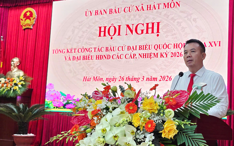 Xã Hát Môn tổng kết thành công cuộc bầu cử đại biểu Quốc hội và HĐND các cấp nhiệm kỳ 2026-2031