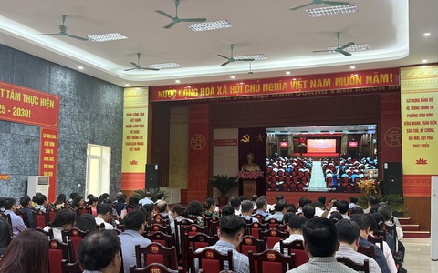 PHƯỜNG VĨNH HƯNG THAM DỰ HỘI NGHỊ TRỰC TUYẾN QUÁN TRIỆT NGHỊ QUYẾT SỐ 02-NQ/TW CỦA BỘ CHÍNH TRỊ VỀ XÂY DỰNG VÀ PHÁT TRIỂN THỦ ĐÔ HÀ NỘI TRONG KỶ NGUYÊN MỚI