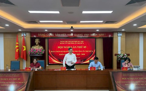 Phường Ô Chợ Dừa đánh giá kết quả tháng 3, triển khai nhiệm vụ tháng 4-2026