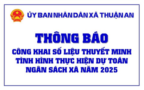 CÔNG KHAI SỐ LIỆU THUYẾT MINH TÌNH HÌNH THỰC HIỆN DỰ TOÁN NGÂN SÁCH XÃ NĂM 2025