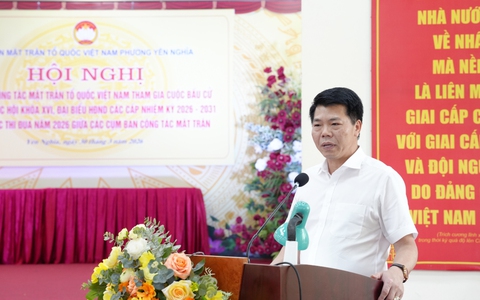 Ủy ban MTTQ Việt Nam phường Yên Nghĩa tổ chức hội nghị tổng kết công tác Mặt trận tham gia cuộc bầu cử đại biểu Quốc hội khóa XVI và đại biểu HĐND các cấp nhiệm kỳ 2026 - 2031
