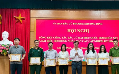 Phường Khương Đình tổng kết công tác bầu cử đại biểu Quốc hội, HĐND các cấp