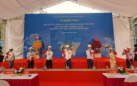Lễ khởi công Dự án xây dựng tuyến đường Đặng Thai Mai kéo dài đến đường Âu Cơ