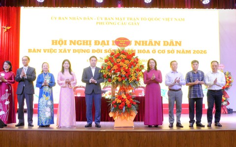 Phường Cầu Giấy phát huy dân chủ, chung sức xây dựng đời sống văn hóa cơ sở năm 2026