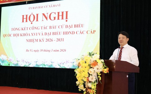 ỦY BAN BẦU CỬ XÃ BA VÌ TỔNG KẾT CÔNG TÁC BẦU CỬ ĐẠI BIỂU QUỐC HỘI KHÓA XVI VÀ ĐẠI BIỂU HĐND CÁC CẤP NHIỆM KỲ 2026 - 2031