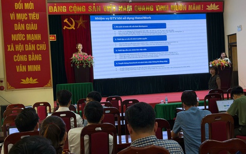  Dân Hòa tập huấn hệ thống HanoiWork: Bước đệm chuyển đổi số tại cơ sở