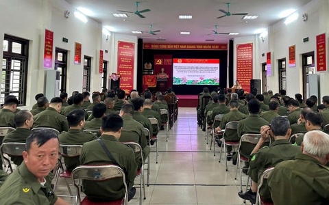 Công an xã Thuận An tập huấn kỹ năng điều khiển, phân luồng giao thông và xử lý tình huống trong bảo đảm trật tự, an toàn giao thông cho lực lượng tham gia bảo vệ ANTT ở cơ sở