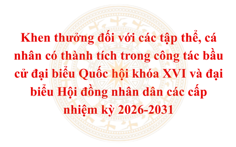 UBND phường Thanh Xuân khen thưởng các tập thể, cá nhân xuất sắc trong công tác bầu cử nhiệm kỳ 2026-2031