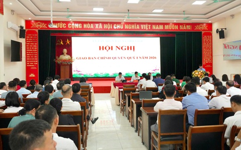 UBND XÃ THIÊN LỘC TỔ CHỨC HỘI NGHỊ GIAO BAN CHÍNH QUYỀN QUÝ I NĂM 2026