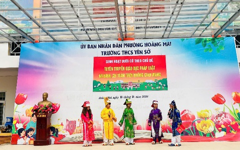 TRƯỜNG THCS YÊN SỞ TỔ CHỨC SINH HOẠT DƯỚI CỜ THEO CHỦ ĐIỂM: 