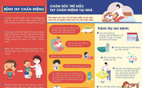 Hướng dẫn chăm sóc trẻ mắc Tay chân miệng tại nhà - Tránh biến chứng nguy hiểm