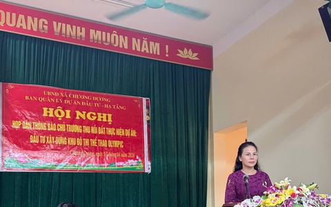 Xã Chương Dương công khai thông tin dự án Khu đô thị Thể thao Olympic - taọ sự đồng thuận trong nhân dân