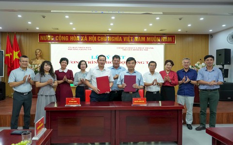 Phường Giảng Võ ký kết Chương trình phối hợp tuyên truyền với Cơ quan Báo và Phát thanh, Truyền hình Hà Nội