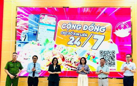 Phường Kim Liên ra mắt “Cộng đồng Chợ số Kim Liên 24/7”