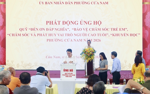 Phường Cửa Nam phát động ủng hộ các Quỹ xã hội năm 2026