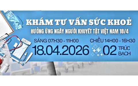 PHƯỜNG BA ĐÌNH TRIỂN KHAI KHÁM, TƯ VẤN SỨC KHỎE CHO NGƯỜI KHUYẾT TẬT NGÀY 18/4