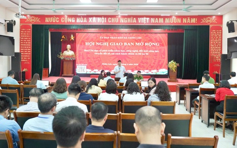 UBND xã Thiên Lộc giao ban Ban Chỉ đạo về phát triển khoa học, công nghệ, đổi mới sáng tạo, chuyển đổi số, cải cách hành chính và Đề án 06: Quyết liệt nâng cao chất lượng phục vụ người dân