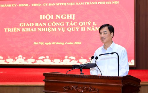 Hà Nội đánh giá kết quả công tác quý I, triển khai nhiệm vụ trọng tâm quý II năm 2026