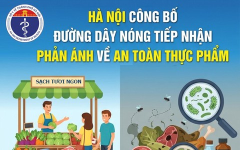 Hà Nội công bố đường dây nóng tiếp nhận phản ánh về an toàn thực phẩm