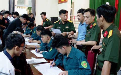Ứng Hòa: 239 nam, nữ thanh niên đăng ký nghĩa vụ quân sự tuổi 17, chuẩn bị cho công tác tuyển quân năm 2027