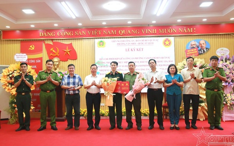 PHƯỜNG VĂN MIẾU - QUỐC TỬ GIÁM: KÝ KẾT QUY CHẾ PHỐI HỢP CÔNG AN - QUÂN SỰ 