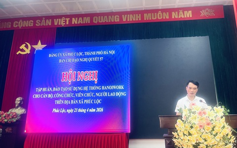 Phúc Lộc: Tập huấn, hướng dẫn sử dụng Hệ thống HanoiWork cho đội ngũ cán bộ, công chức, viên chức theo 4 trục