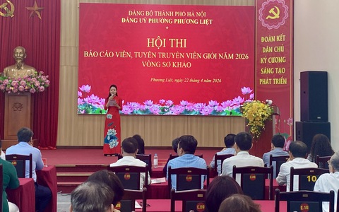 Phường Phương Liệt tổ chức sôi nổi Vòng Sơ khảo – phần thi thuyết trình Hội thi Báo cáo viên, tuyên truyền viên giỏi năm 2026