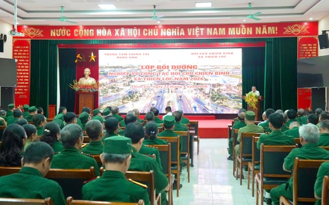 Lớp bồi dưỡng nghiệp vụ công tác Hội Cựu chiến binh xã Thiên Lộc năm 2026.