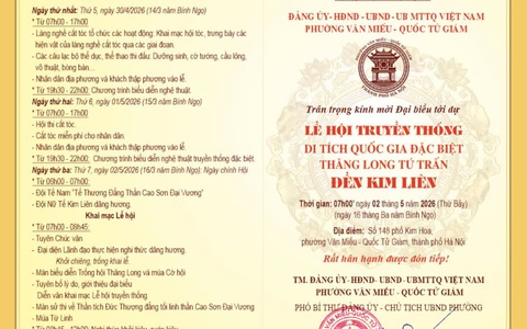 Lễ hội truyền thống Quốc gia đặc biệt Thăng Long tứ trấn – Đền Kim Liên