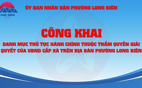 Thông báo về việc công khai danh mục thủ tục hành chính thuộc thẩm quyền giải quyết của UBND cấp xã trên địa bàn thành phố Hà Nội