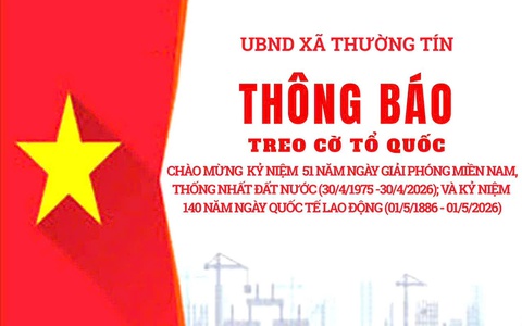 thông báo về việc treo cờ Tổ quốc 