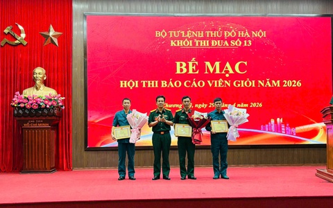 BAN CHỈ HUY QUÂN SỰ XÃ HƯNG ĐẠO THAM DỰ HỘI THI BÁO CÁO VIÊN GIỎI NĂM 2026