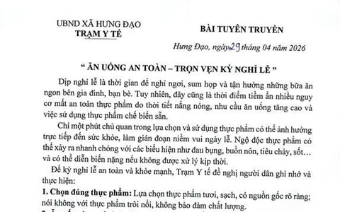 “ ĂN UỐNG AN TOÀN – TRỌN VẸN KỲ NGHỈ LỄ ”