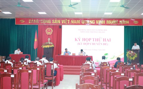 Hội đồng Nhân dân xã Minh Châu, khóa XXII tổ chức kỳ họp thứ II- Kỳ họp chuyên đề