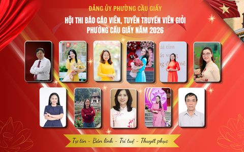 PHƯỜNG CẦU GIẤY SÔI NỔI HỘI THI BÁO CÁO VIÊN, TUYÊN TRUYỀN VIÊN GIỎI
