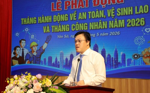 Phường Yên Sở tổ chức Lễ phát động Tháng hành động về An toàn, vệ sinh lao động và Tháng Công nhân năm 2026