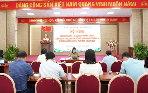 Thuận An đẩy mạnh cải cách hành chính, chuyển đổi số trong tháng 4