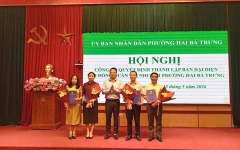Phường Hai Bà Trưng: Tổ chức Hội nghị công bố Quyết định thành lập Ban đại diện Hội đồng quản trị Ngân hàng Chính sách xã hội phường và đánh giá kết quả hoạt động Quý I, triển khai nhiệm vụ Quý II/2026