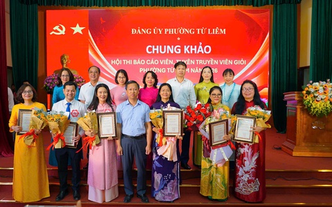 Phường Từ Liêm tổ chức chung khảo Hội thi báo cáo viên, tuyên truyền viên giỏi