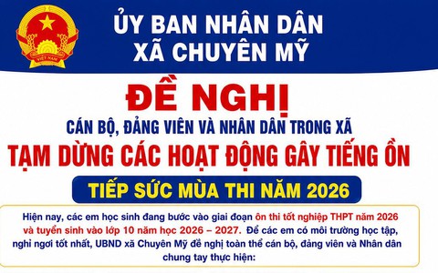 Cùng các em vượt vũ môn - giữ gìn yên tĩnh mùa thi