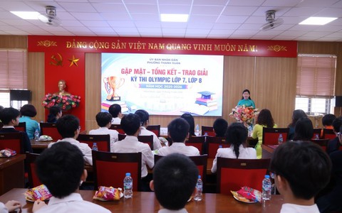 Phường Thanh Xuân trao giải Kỳ thi Olympic lớp 7, lớp 8
cấp Trung học cơ sở năm học 2025 - 2026
