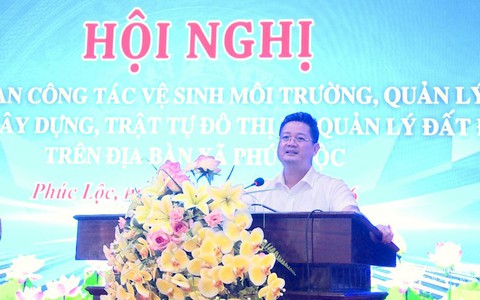 UBND xã Phúc Lộc tổ chức hội nghị giao ban công tác vệ sinh môi trường, quản lý trật tự xây dựng, trật tự đô thị và quản lý đất đai